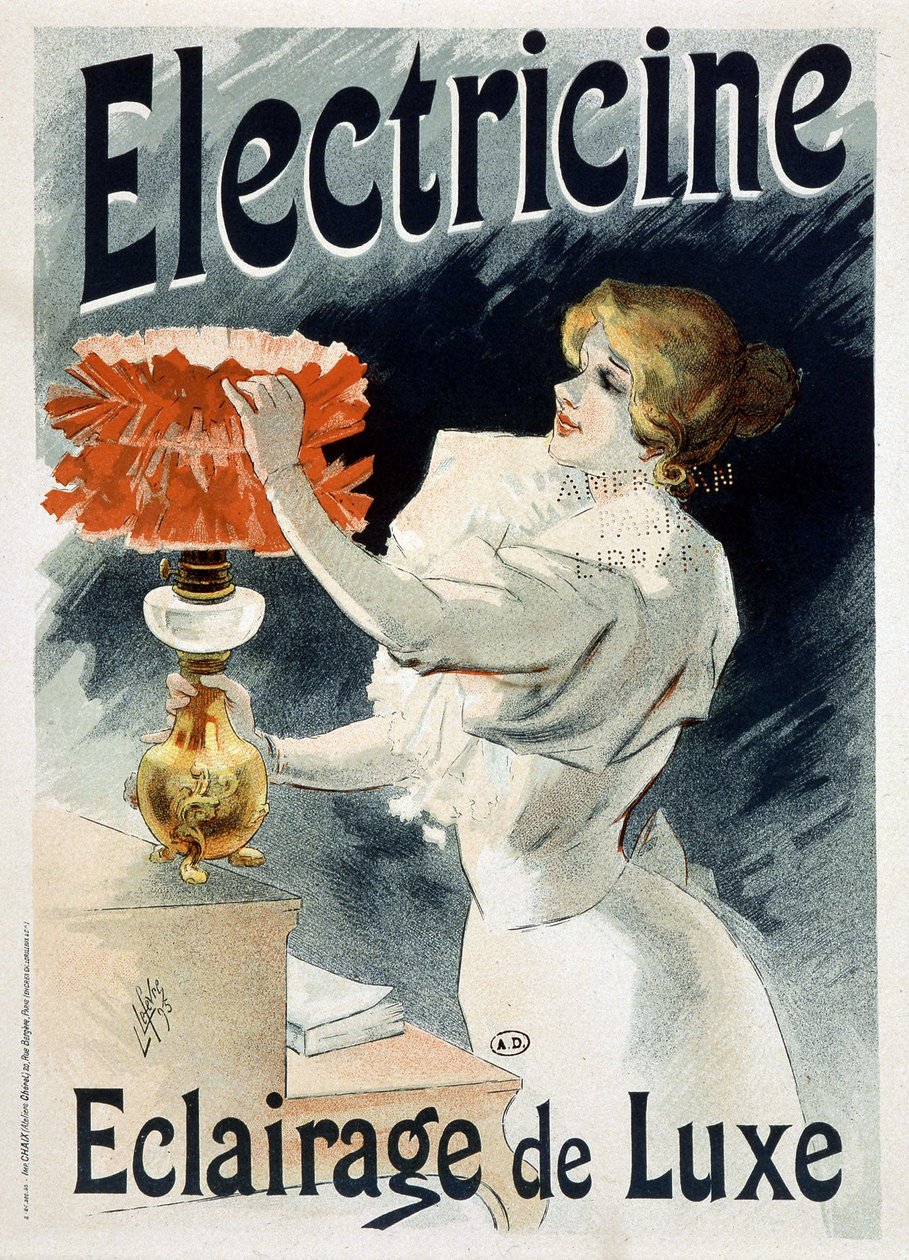 Plakátová reklama „Elektrina: luxusní osvětlení“ od Luciena Lefèvrea od Lucien Lefevre