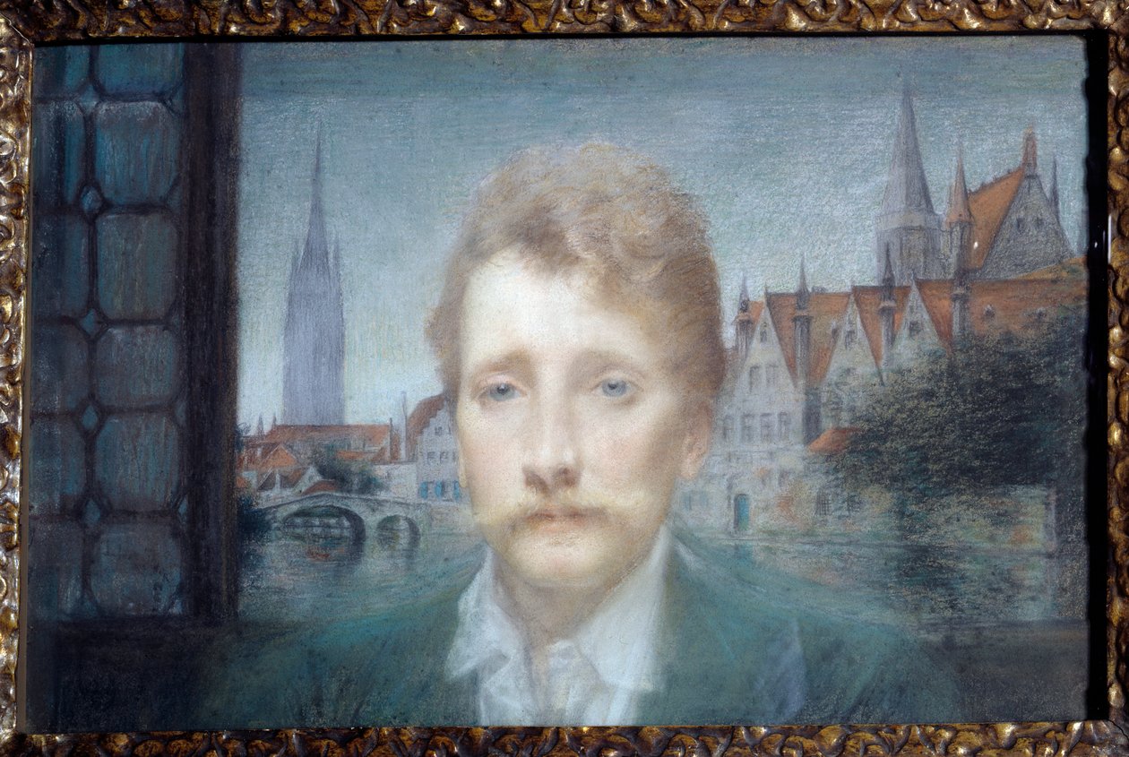 Portrét Georgese Rodenbacha, belgického básníka (1855-1898) 1895 (pastel) od Lucien Levy Dhurmer