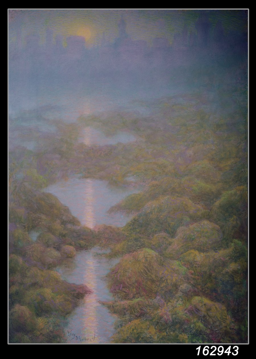 Moje matka, Večer s výhledem na Ys (pastel na papíře) od Lucien Levy Dhurmer