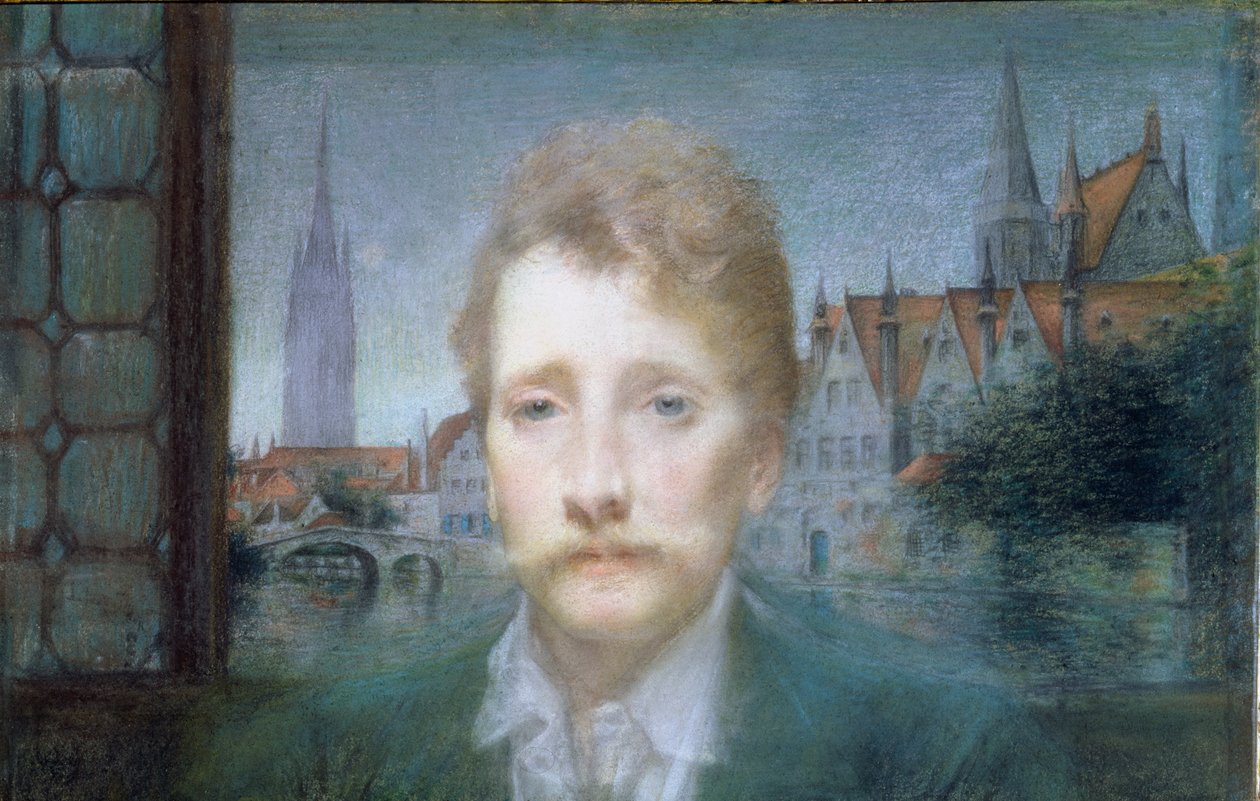 Portrét Georgese Rodenbacha od Lucien Levy Dhurmer