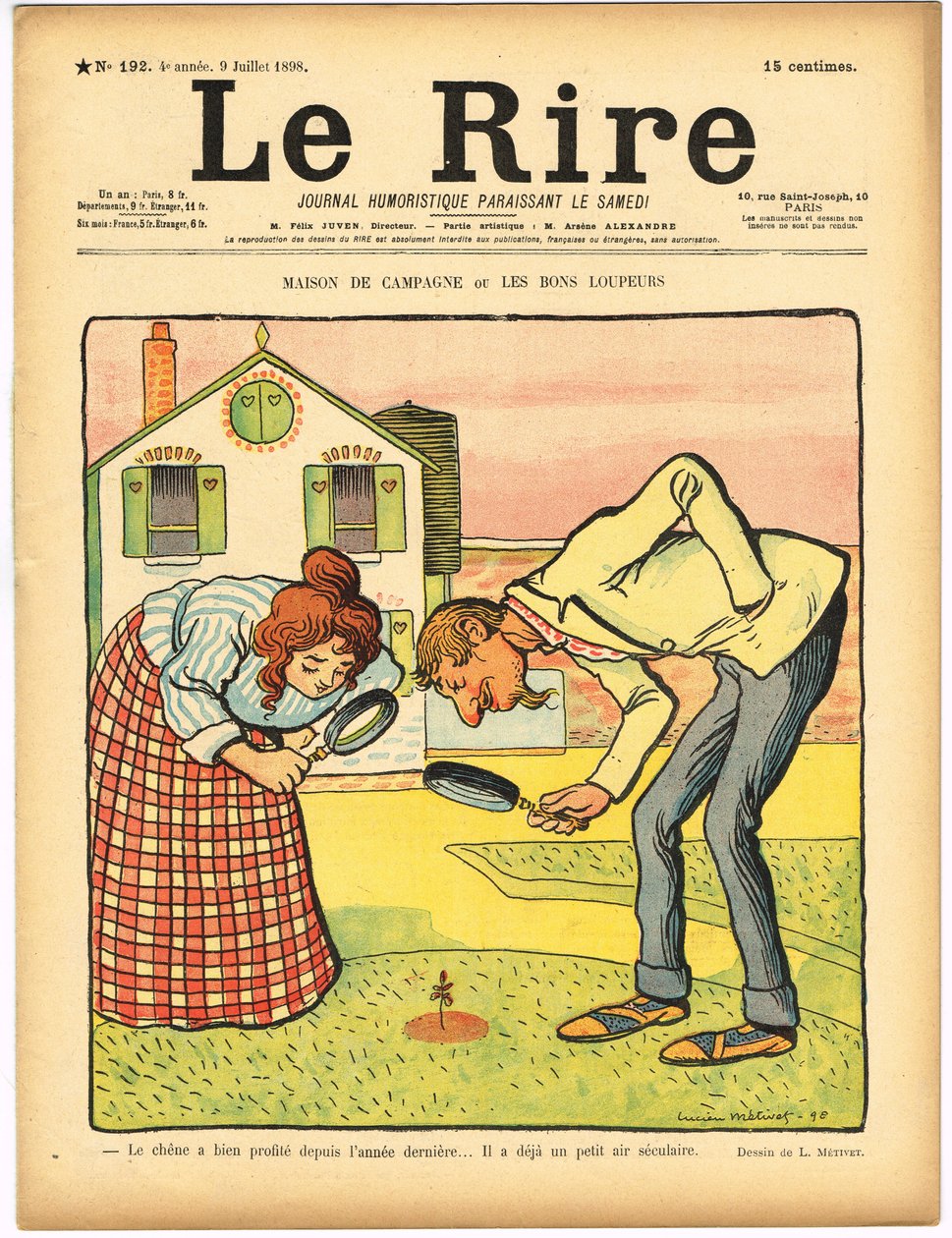 Obálka "Le Rire", satirický v barvách od Lucien Metivet