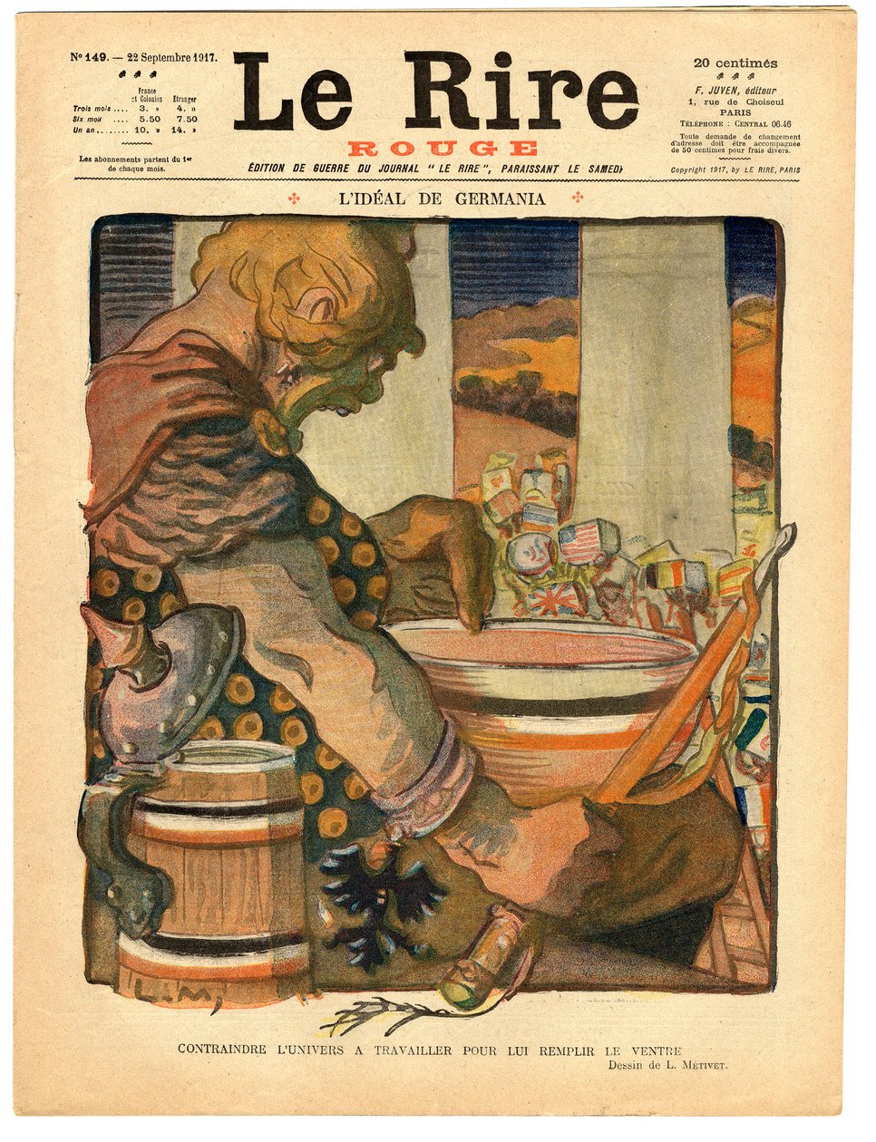 Obálka "Red Laughter", Satirical in Colors od Lucien Metivet