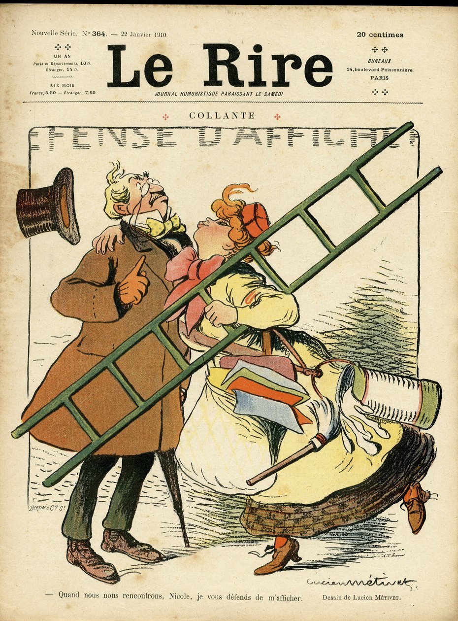 Ilustrace na obálce Le Rire, 22/01/10 : feminismus (rytina) od Lucien Metivet