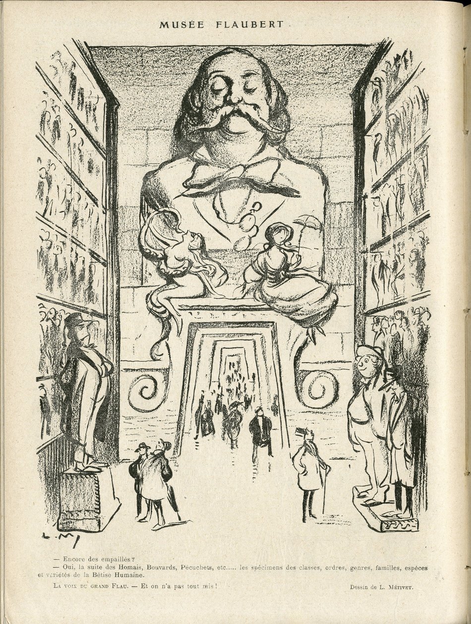 Ilustrace v Le Rire, 24/12/21 - Museum Flaubert (rytina) od Lucien Metivet