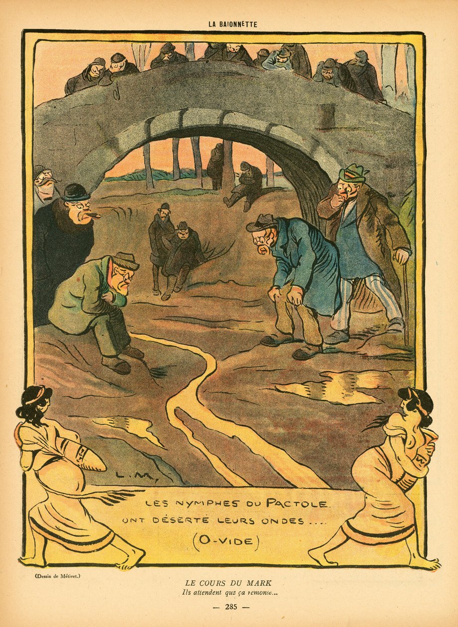 Bajonet, satirický v barvě od Lucien Metivet
