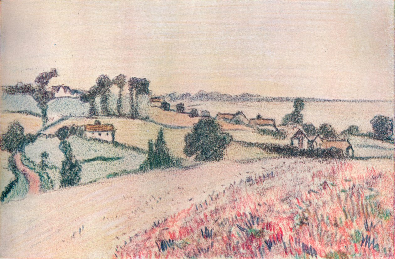Z kresby barevnými křídami od Luciena Pissarra, 20. století od Lucien Pissaro