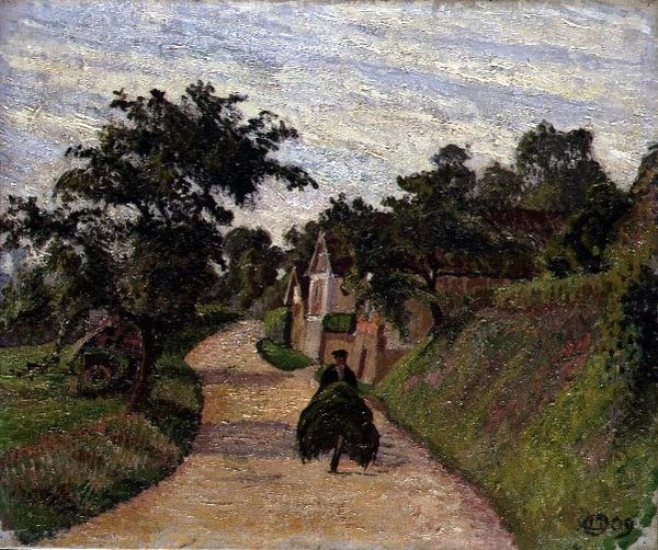 Eragny, Cesta z Gisars do Bazincourt od Lucien Pissarro
