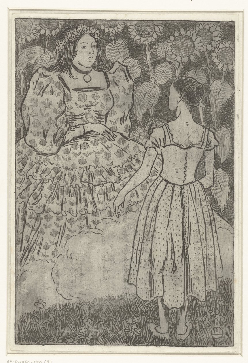 Víla se zjevuje Popelce od Lucien Pissarro