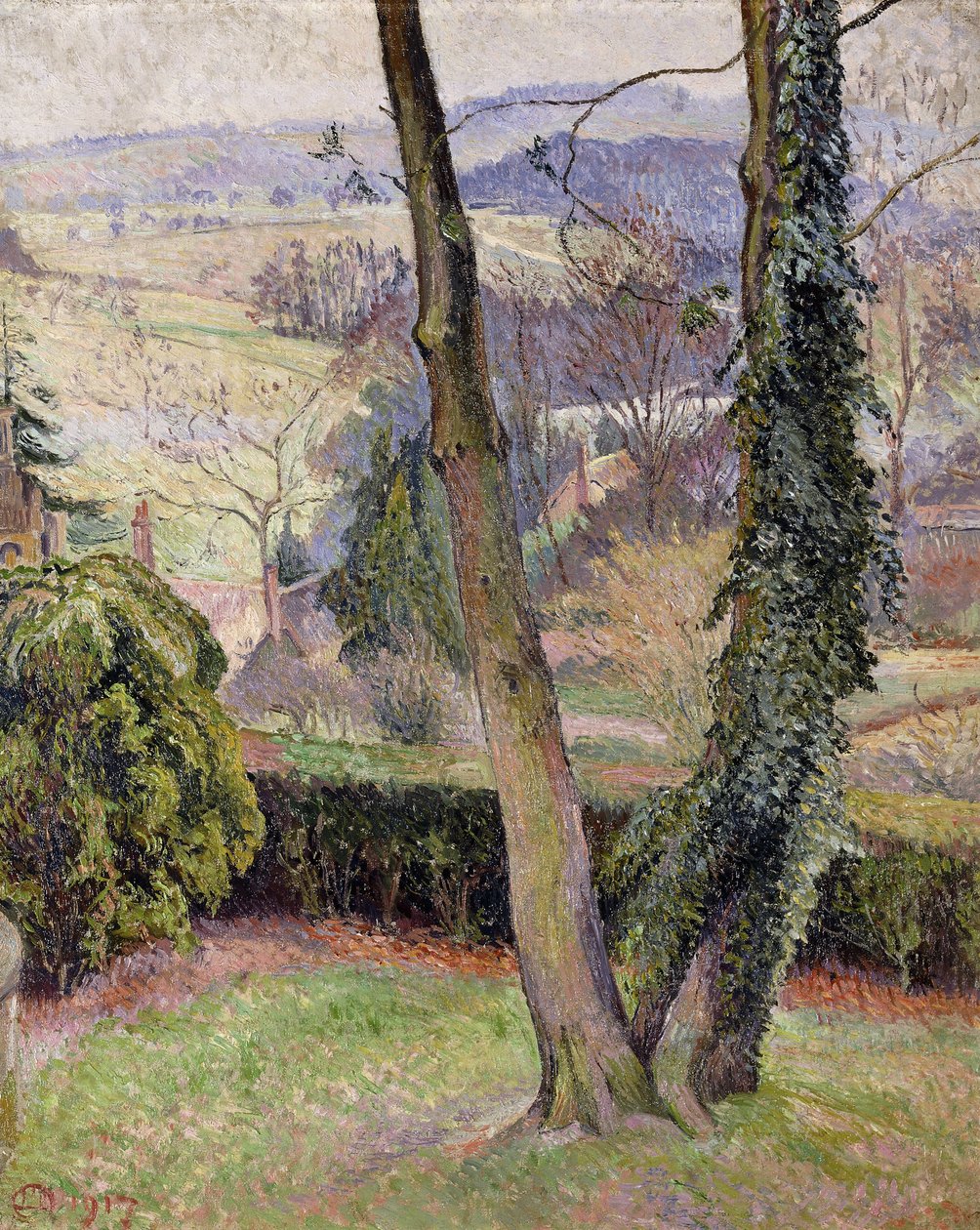 Frost and Mist, Summerleaze, East Knoyle od Lucien Pissarro
