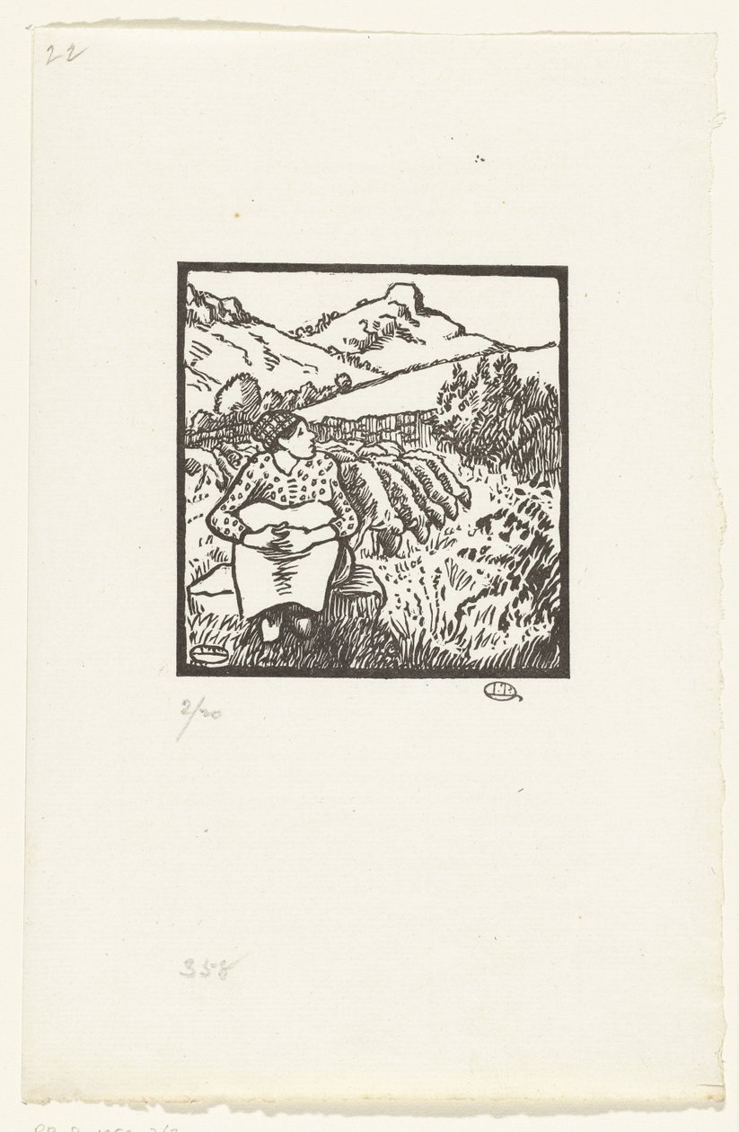 Herderova Bergère C.O. z Mont Tour od Lucien Pissarro