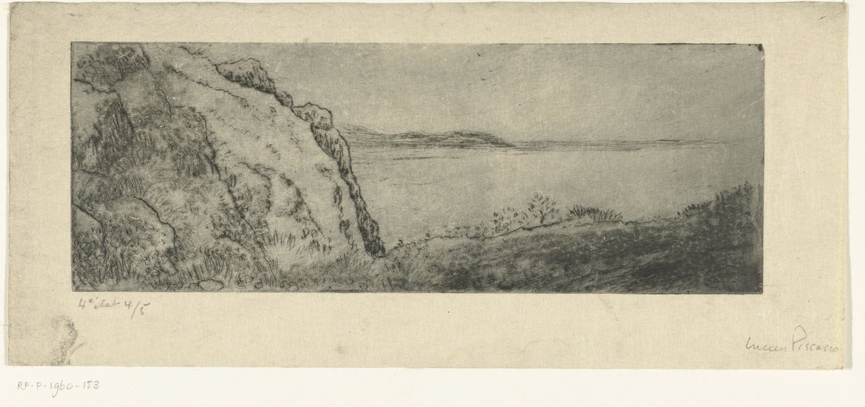 Kopce na pobřeží od Lucien Pissarro