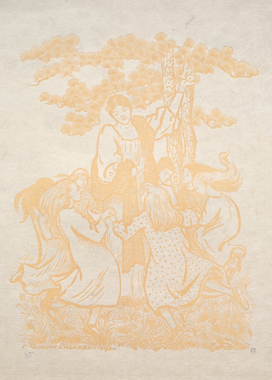 Ilustrace 25: La Ronde, 1893. od Lucien Pissarro