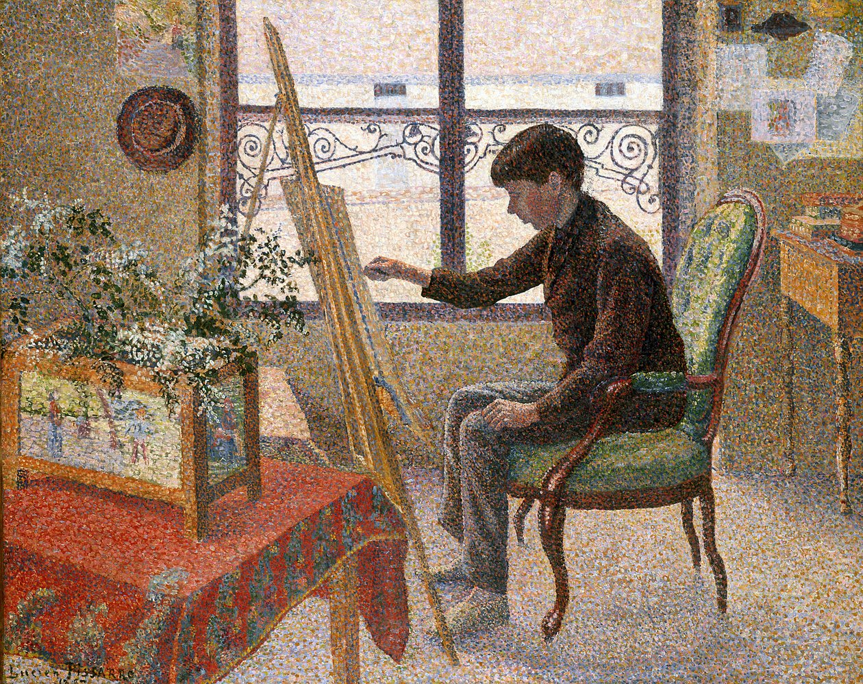Interiér studia (olej na plátně) od Lucien Pissarro
