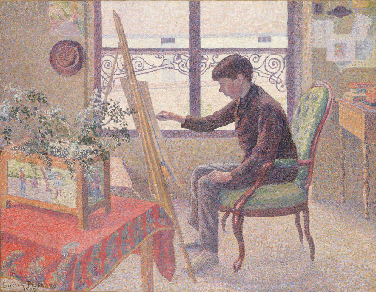 Interiér ateliéru od Lucien Pissarro