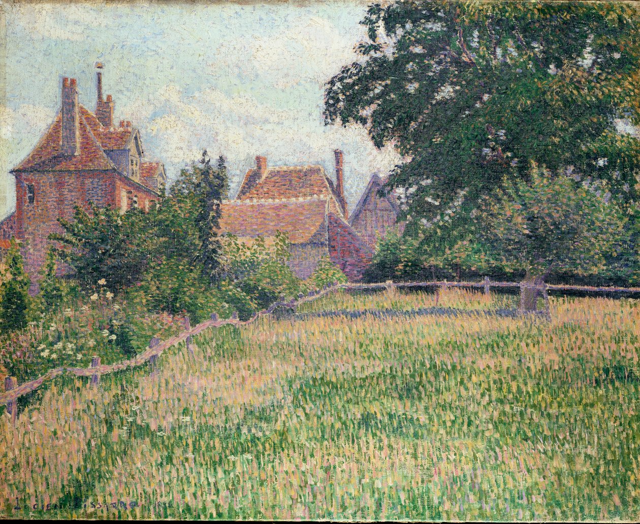 Dům neslyšících, Eragny, 1886 od Lucien Pissarro