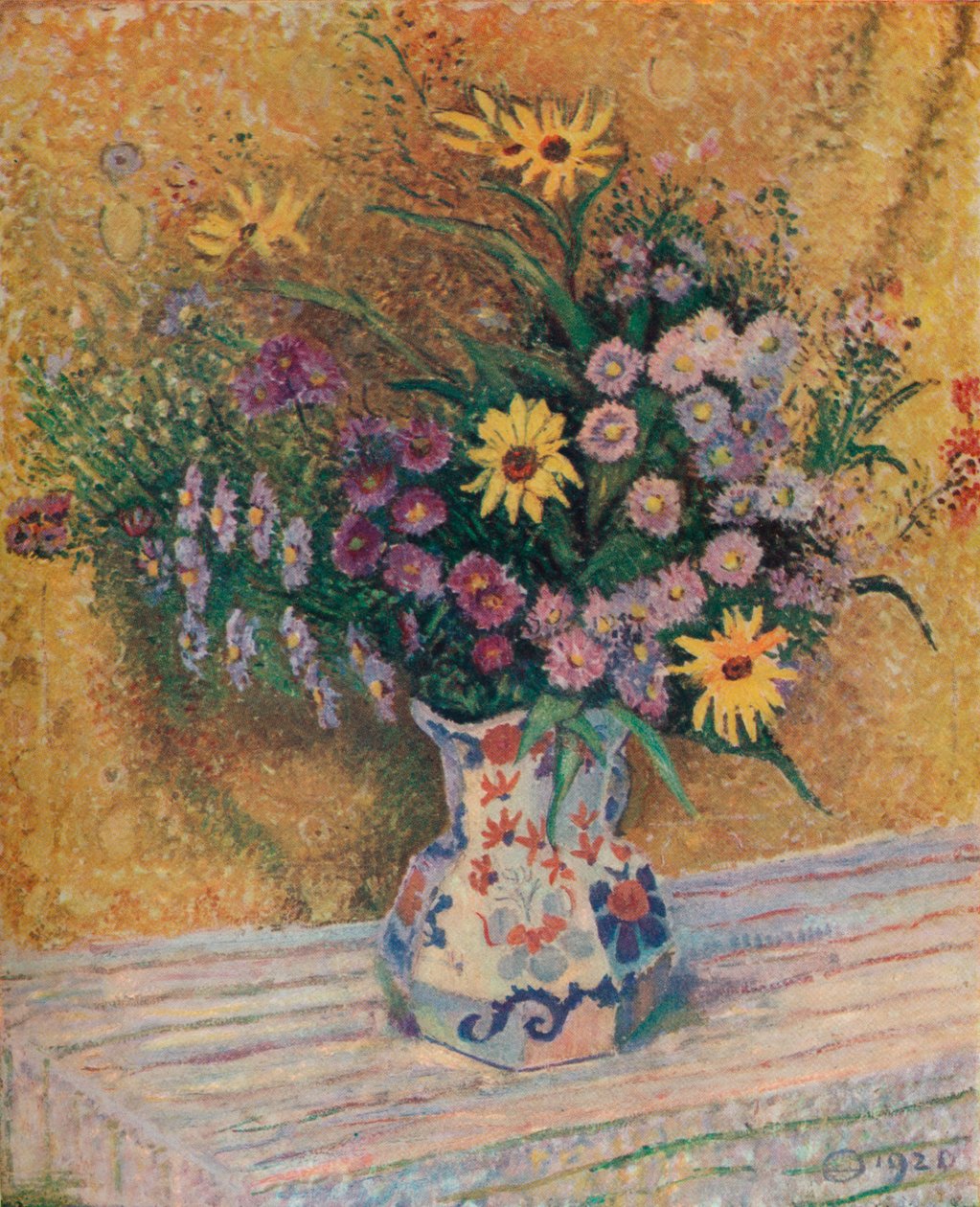Michaelmas Daisies, c1920 od Lucien Pissarro