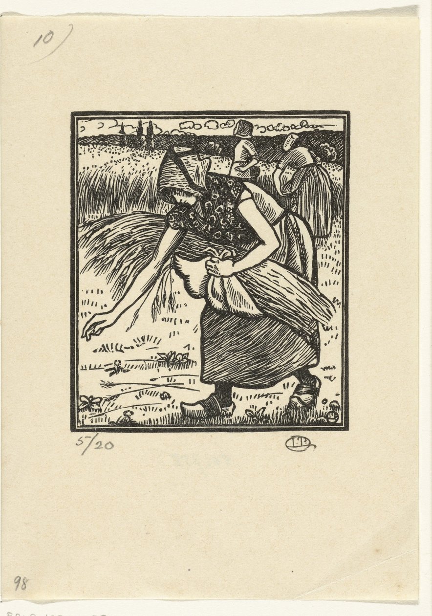 Ruth sbírá uši od Lucien Pissarro