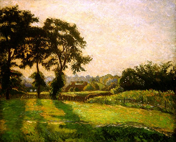 Západ slunce, Finchingfield, červen od Lucien Pissarro