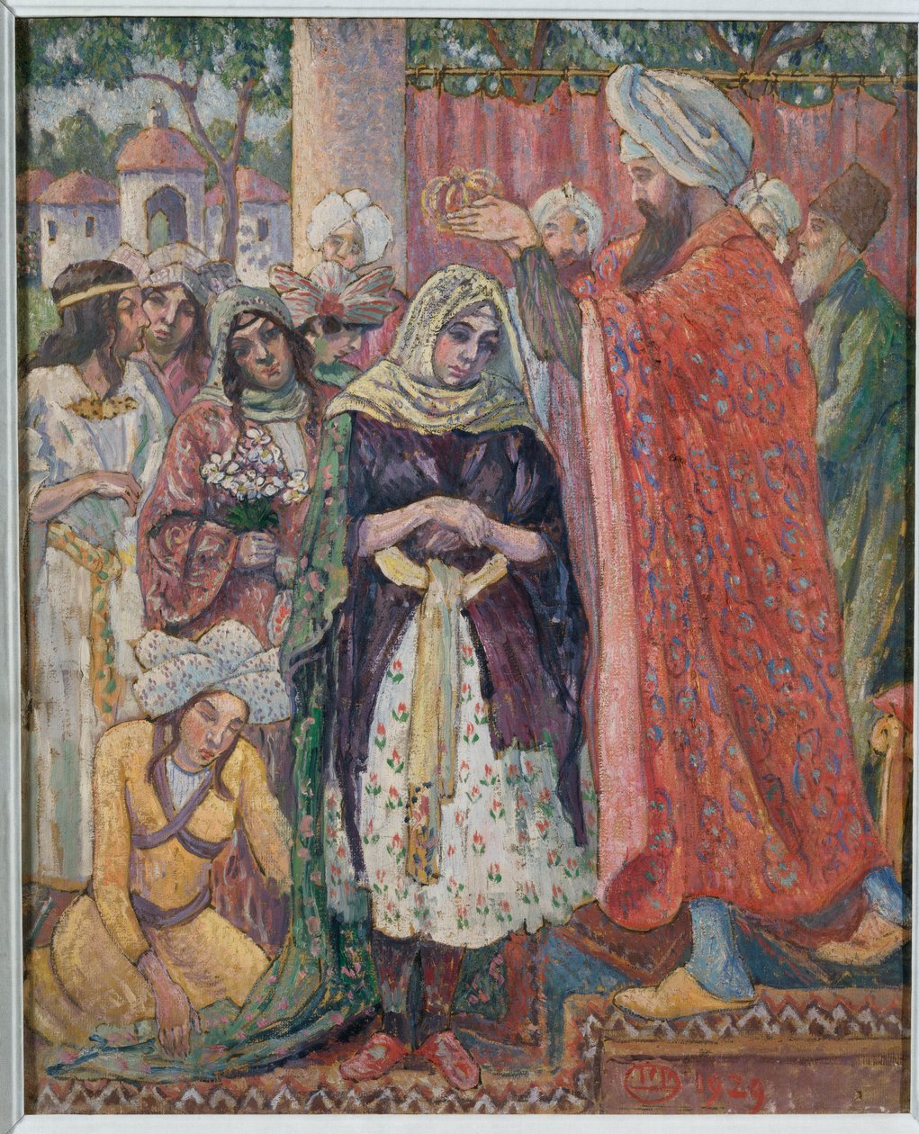 Korunování Ester od Lucien Pissarro