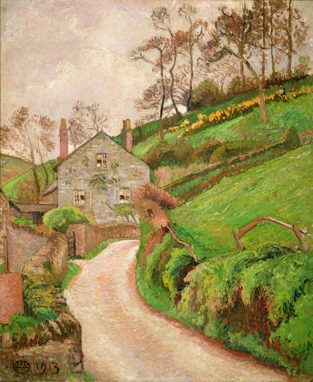 Hájovna, nebo Zahrádkářova chaloupka od Lucien Pissarro