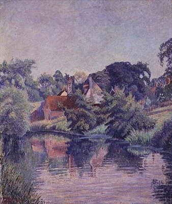Stour, Stratford St. Mary od Lucien Pissarro