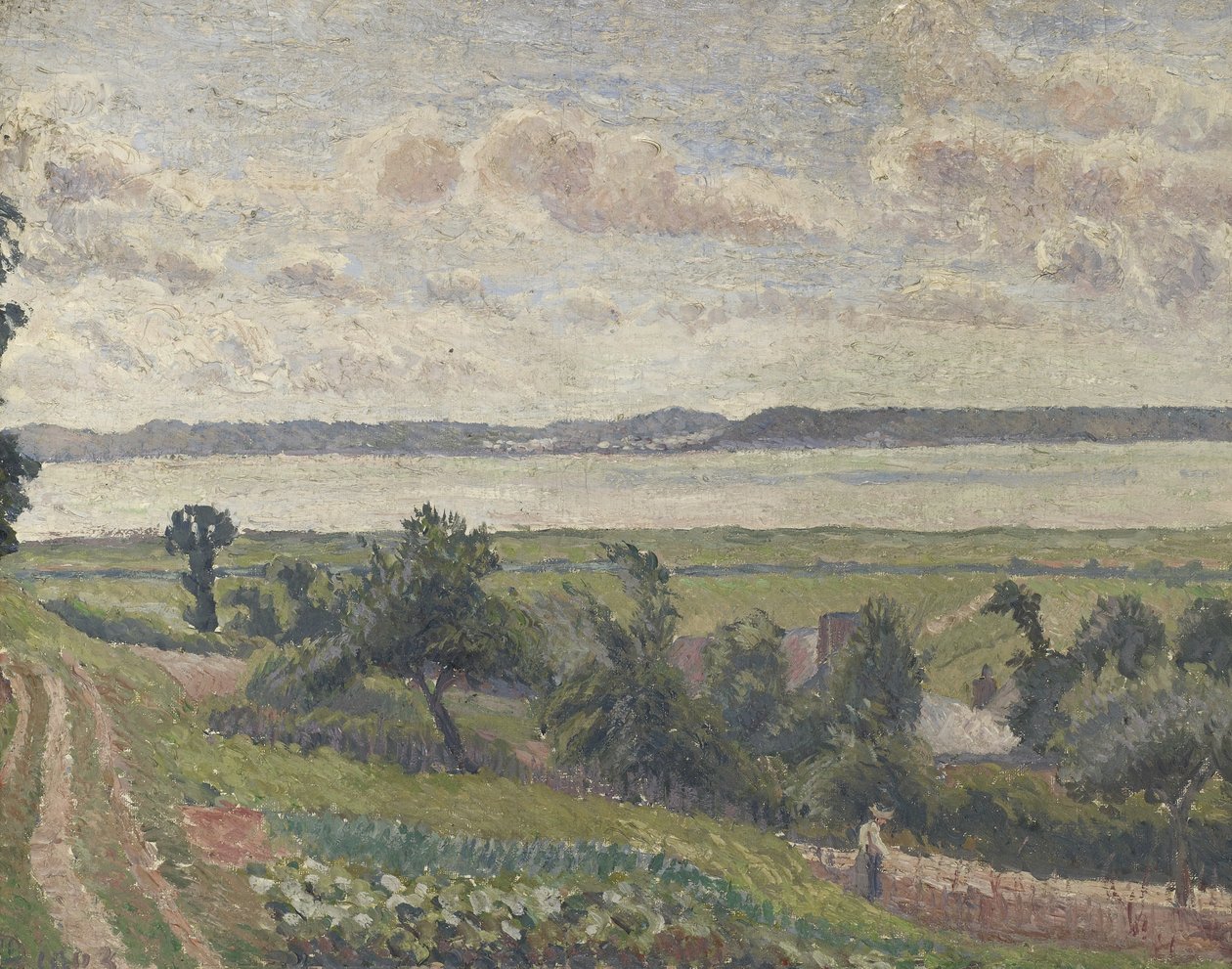 Pohled na ústí řeky, Harfleur, 1903 od Lucien Pissarro