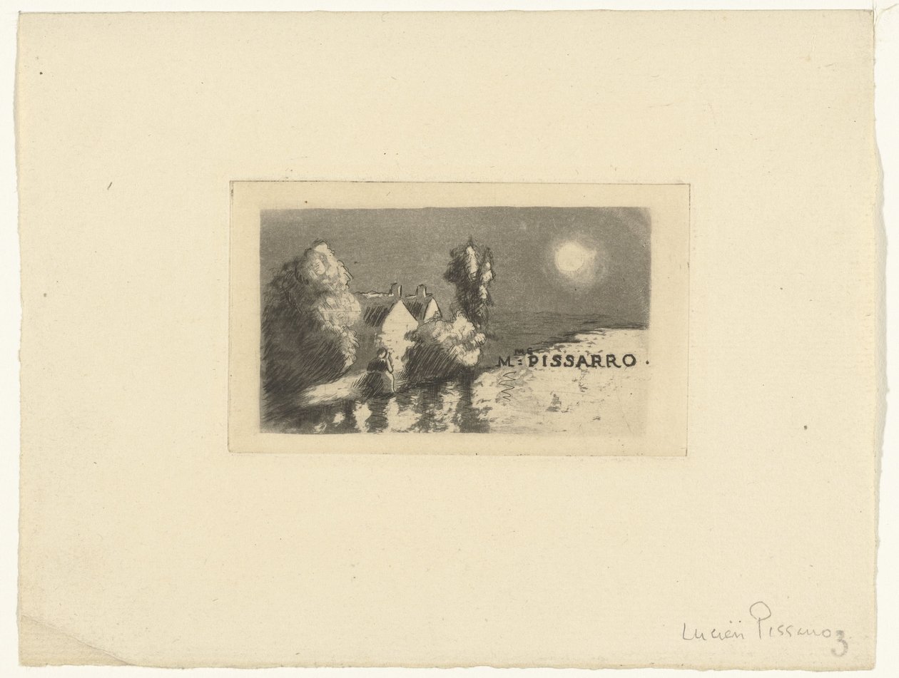 Vizitka pro Madame Pissarro od Lucien Pissarro