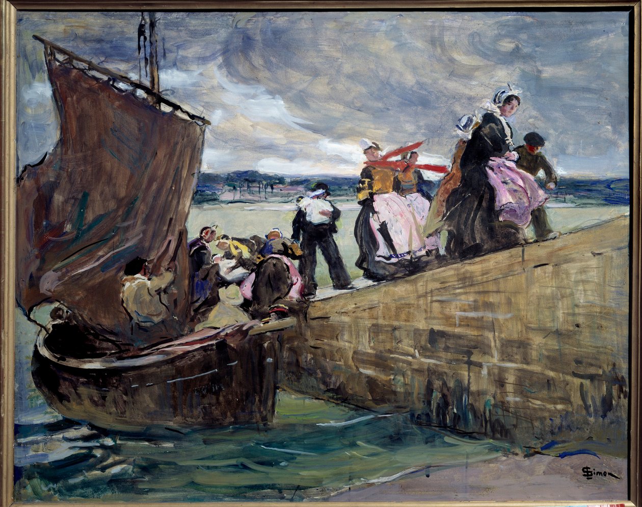 Pašerák v Sainte Marine v Bretani Obraz Luciena Simona (1861-1945) 1907 Rennes, Musee des Beaux Arts od Lucien Simon