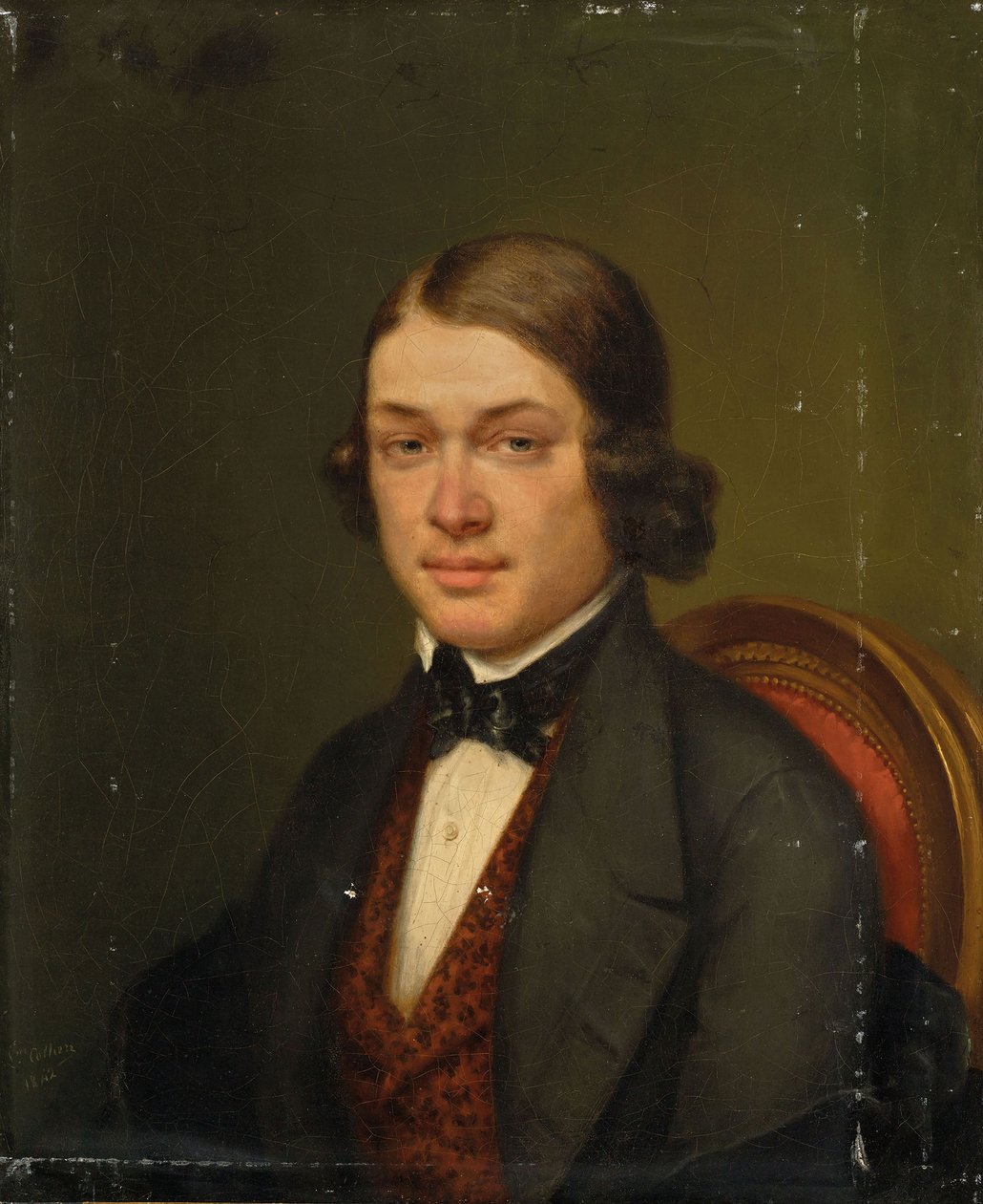 Portrét skladatele Roberta Schumanna 1810-1856, 1842. od Lucienne Collière