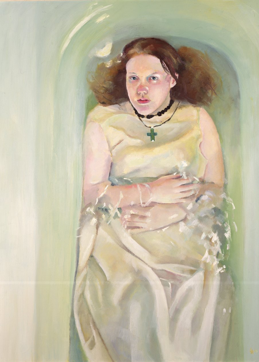 Dívka ve vaně, 2004 (olej na plátně) od Lucinda Arundell