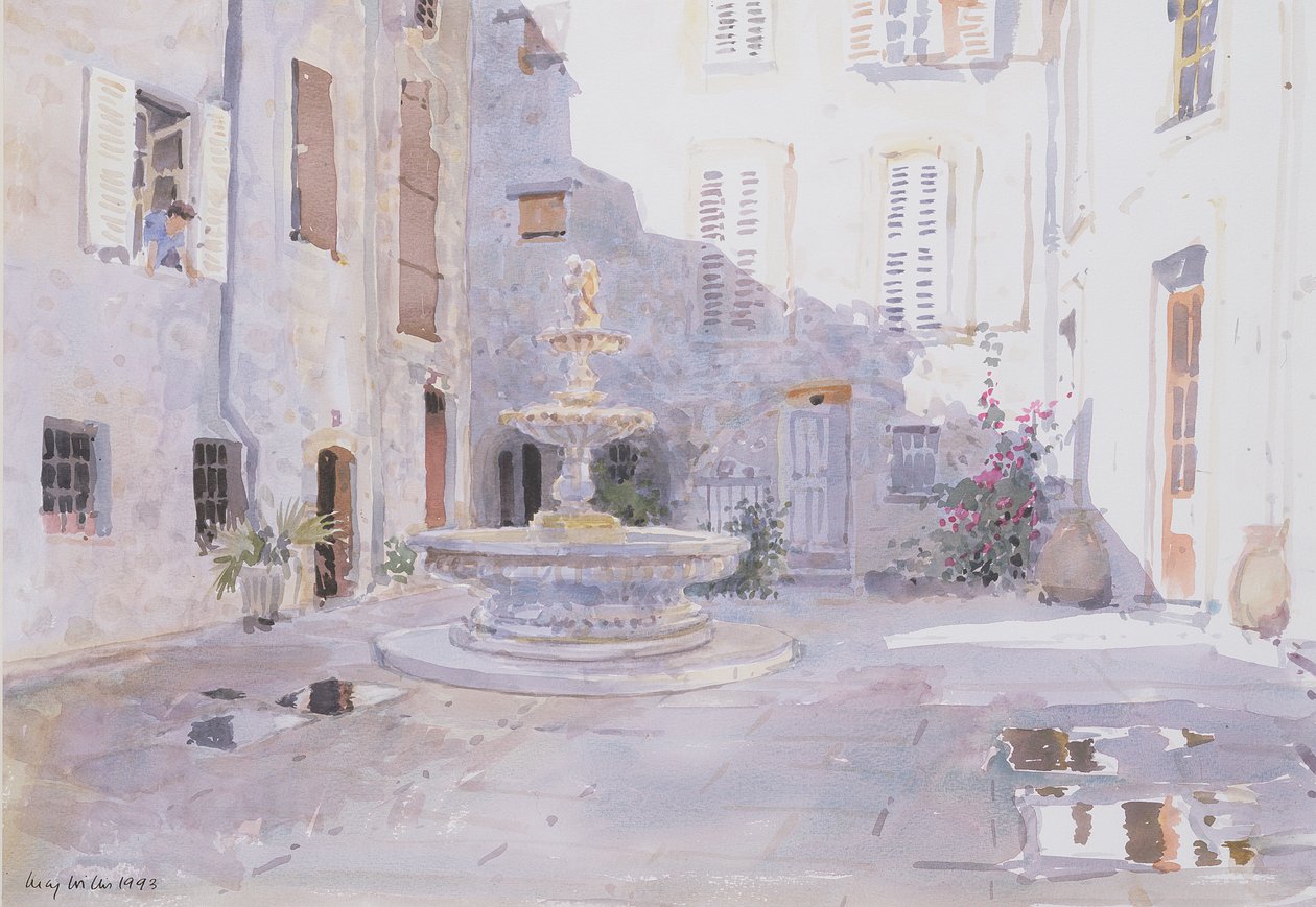 After Rain, Tourrette, 1993 (wc na papíře) od Lucy Willis