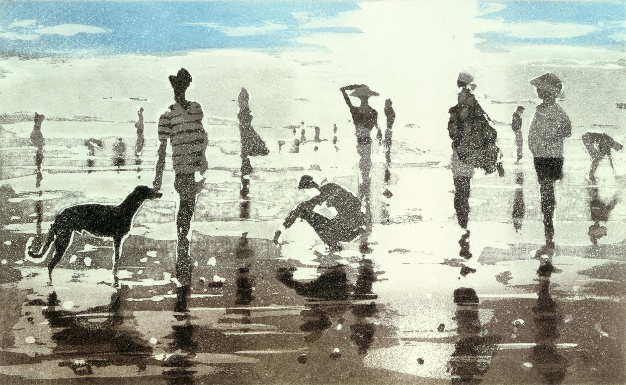 Kenneggy, Cornwall, 1988 (barevná akvatinta) od Lucy Willis