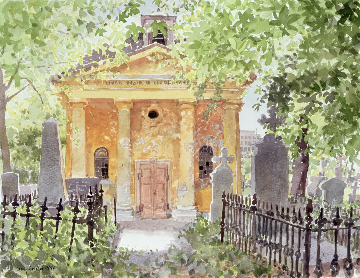 Temple of Harmony, Vesprem, Maďarsko, 1996 (wc na papíře) od Lucy Willis