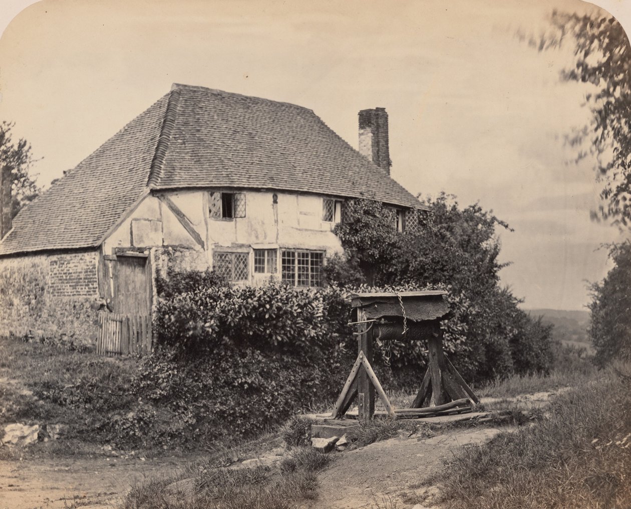 Anglická venkovská chalupa, cca 1860 (foto) od Lucy Fleming