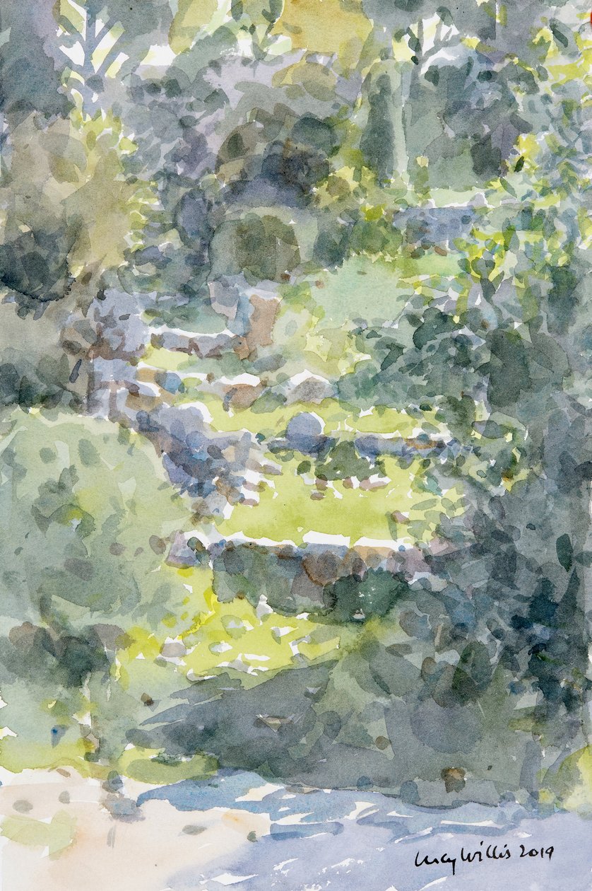Hillside Steps, Ein Kerem, Izrael, 2019 (bez papíru) od Lucy Willis