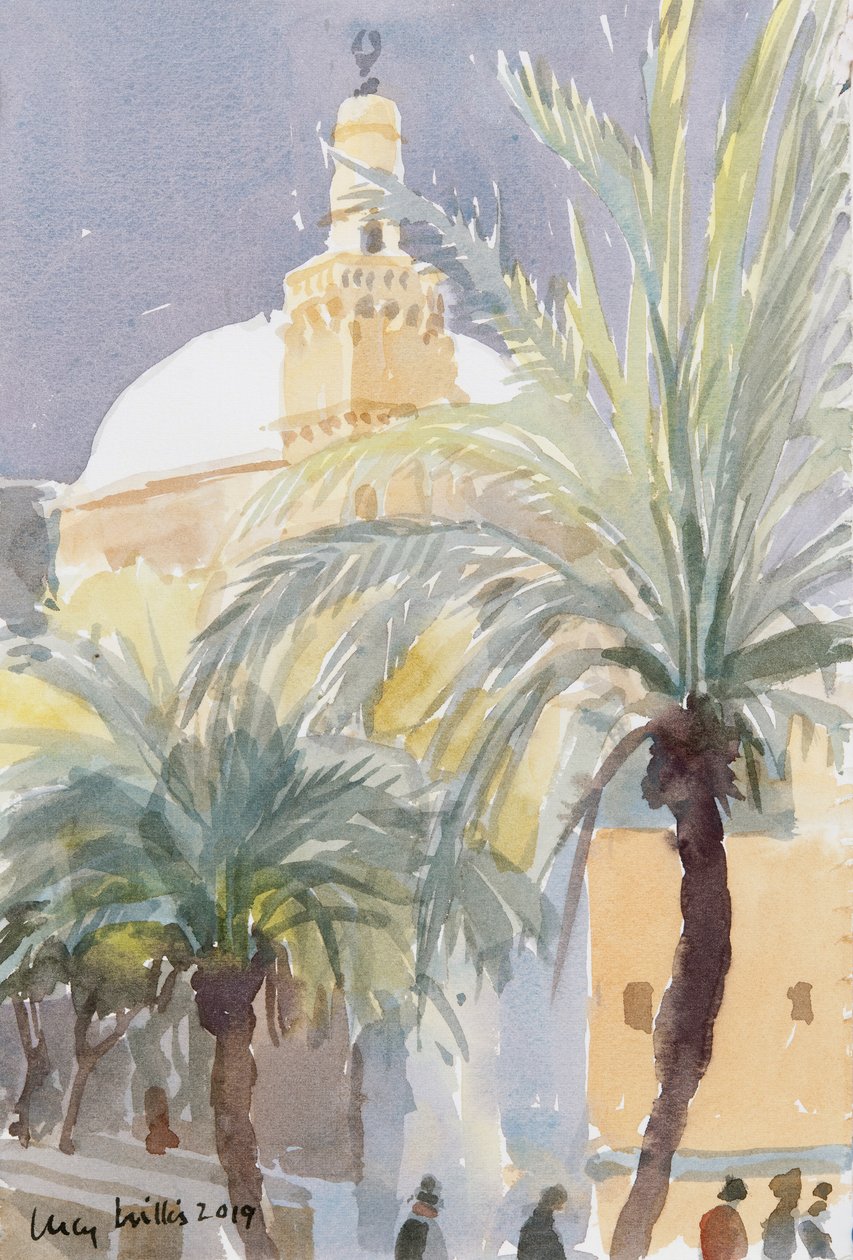 Old City Palms II, Jeruzalém, 2019 (bez papíru) od Lucy Willis