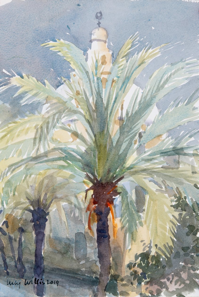 Old City Palms I, Jeruzalém, 2019 (bez papíru) od Lucy Willis