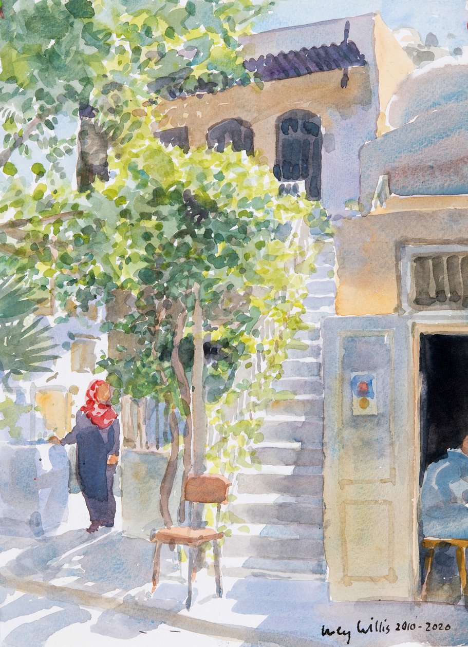 Steps by The Citadel, Aleppo, Sýrie, 2019 (bez papíru) od Lucy Willis