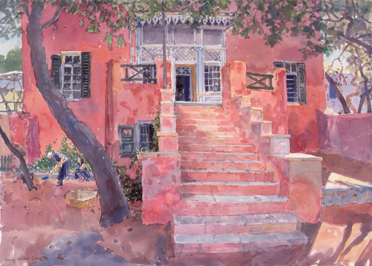 Dům v Potisma, 2000 (akvarel na papíře) od Lucy Willis