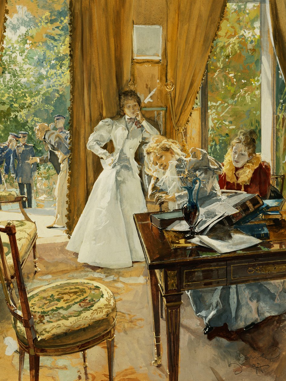 V přijímacím pokoji, 1897 od Ludek or Ludwig Marold