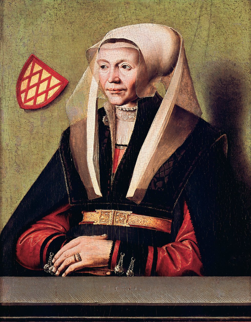 Portrét umělcovy manželky od Ludger the Elder tom Ring