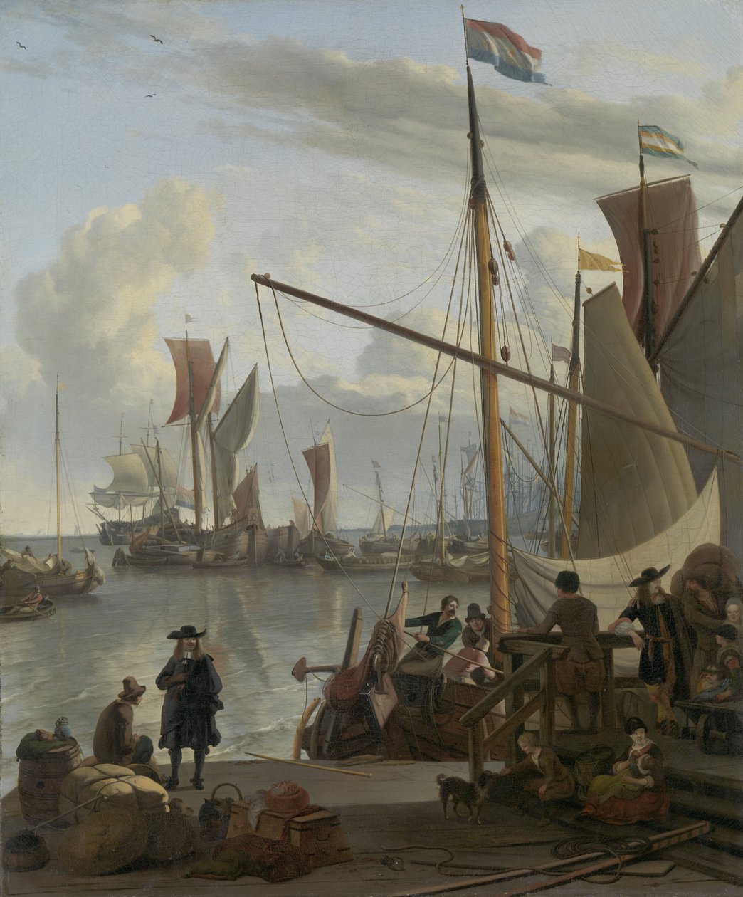 Y v Amsterdamu, při pohledu z Mosselsteiger (molo mušle) od Ludolf Bakhuizen