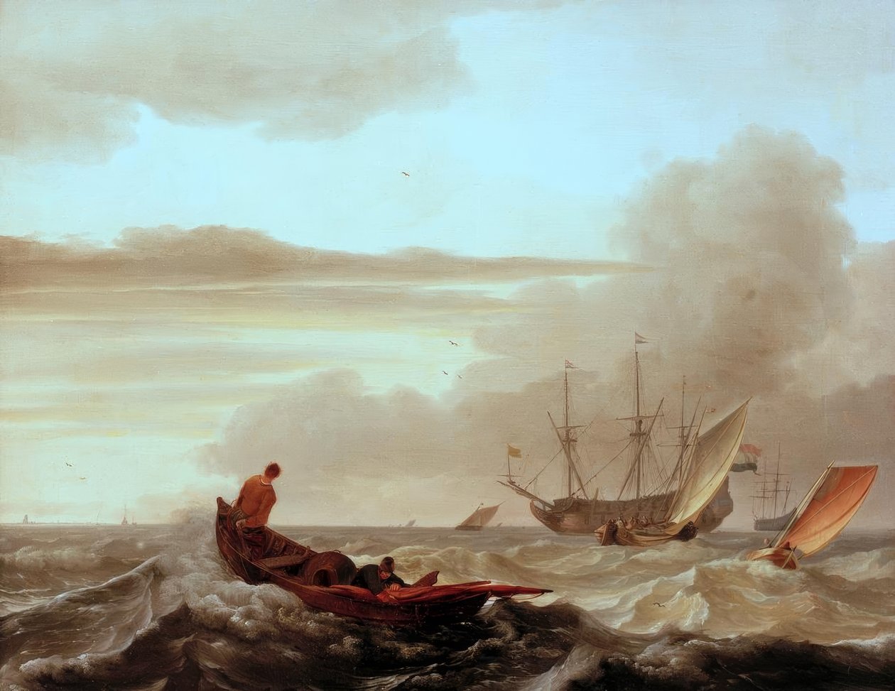 L.Backhuysen, Moving Sea od Ludolf Backhuysen