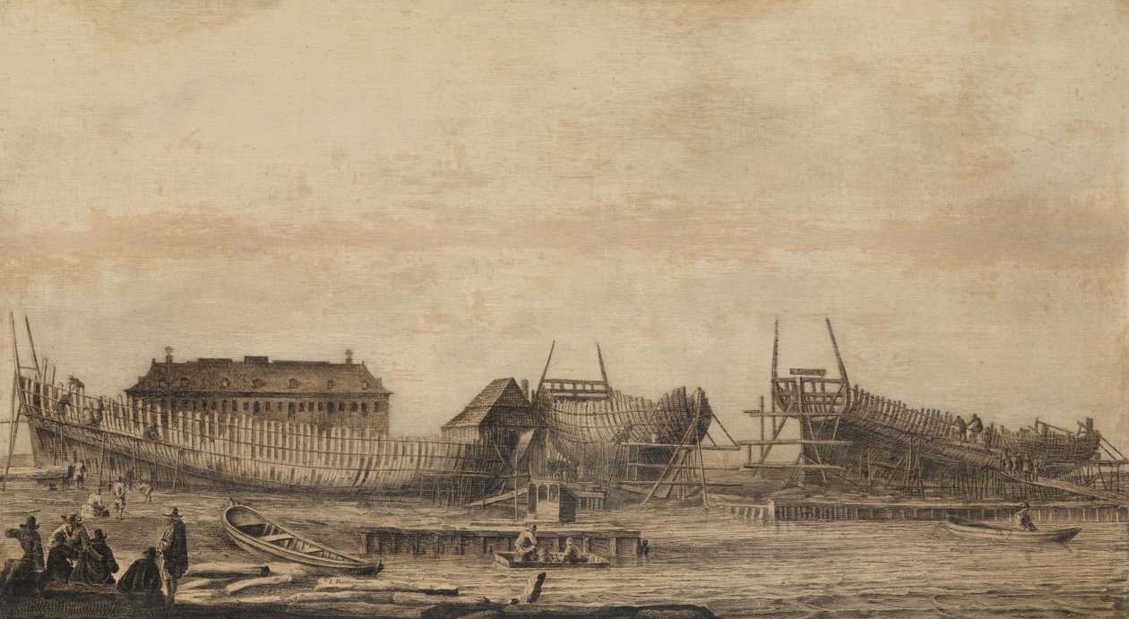Loděnice amsterdamské admirality od Ludolf Bakhuysen