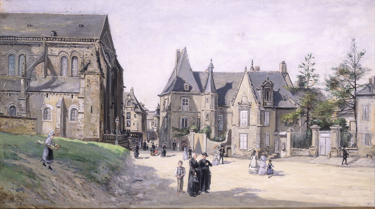 Malá náves; La Petite Place du Village, 1870 od Ludovic Piette