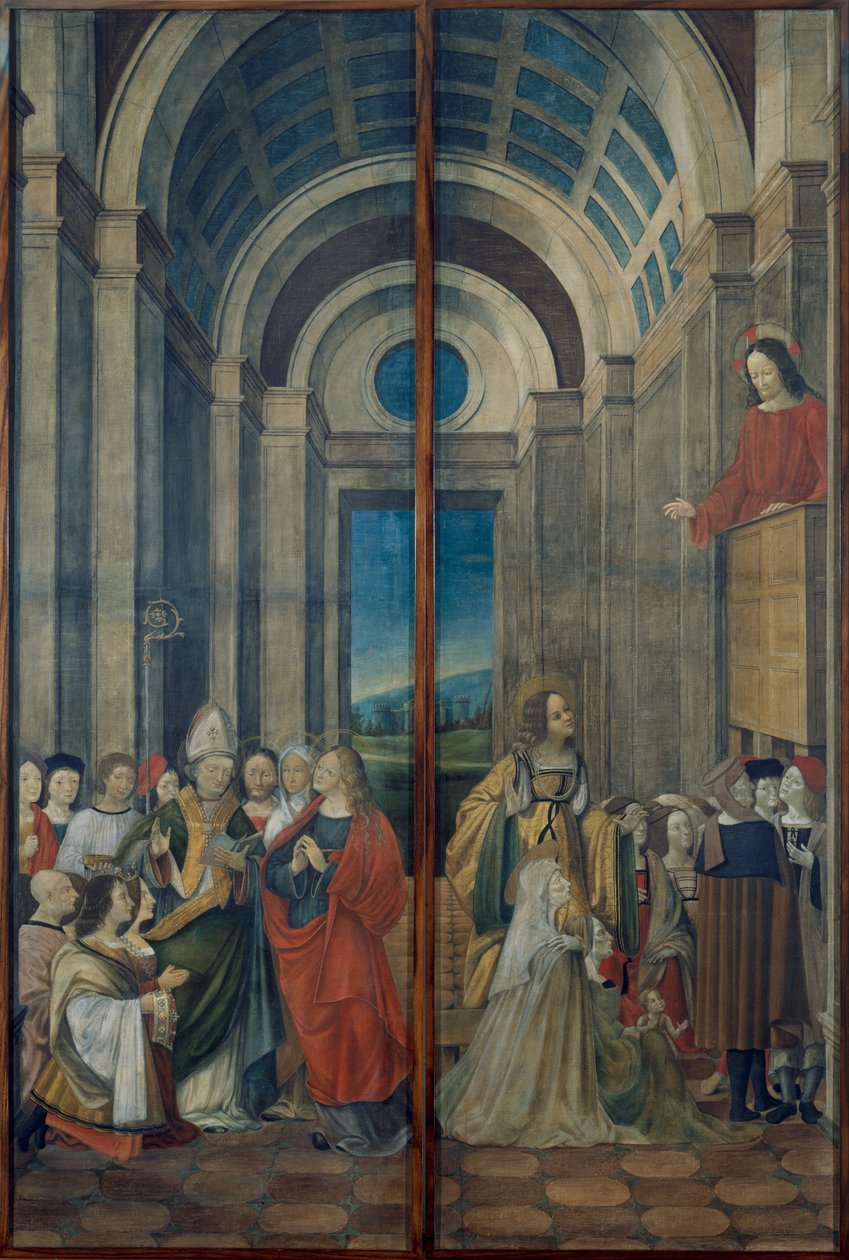 Máří Magdalény, Marty, Lazara a Maximina uctívány princem a princeznou z Provence a ... od Ludovico de Donati