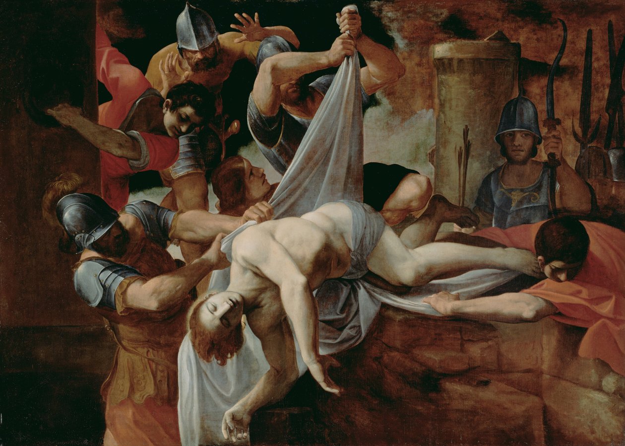 St. Sebastian Vržen do Cloaca Maxima od Ludovico Carracci