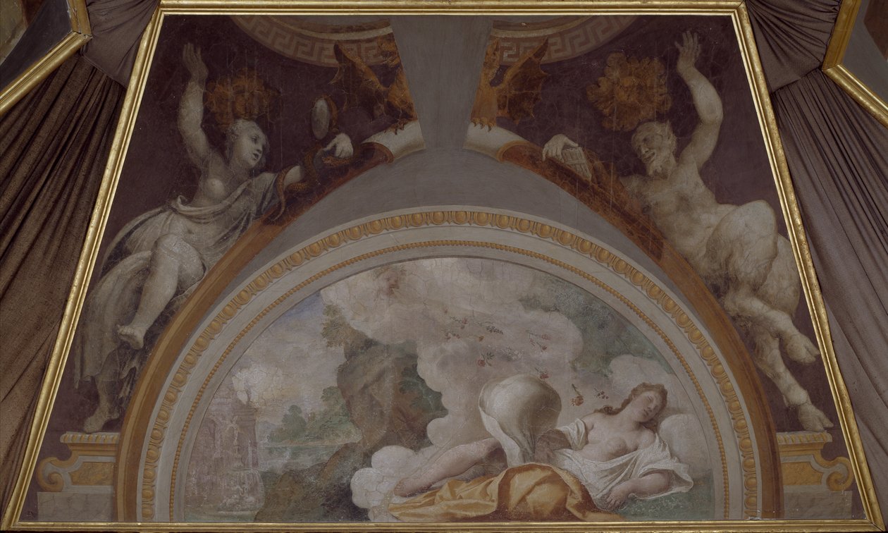 Psyche je unášena Zephyrem do Amorova paláce od Ludovico Cardi