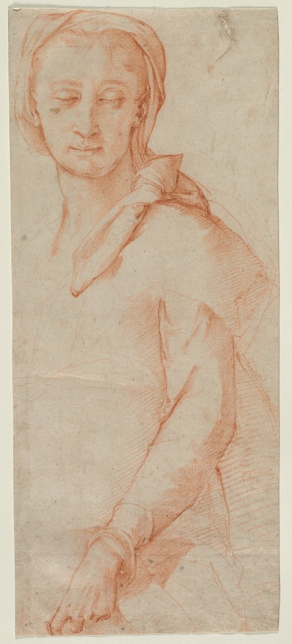 Studie poloviční délky ženy, 1500s. od Ludovico Cardi Cigoli