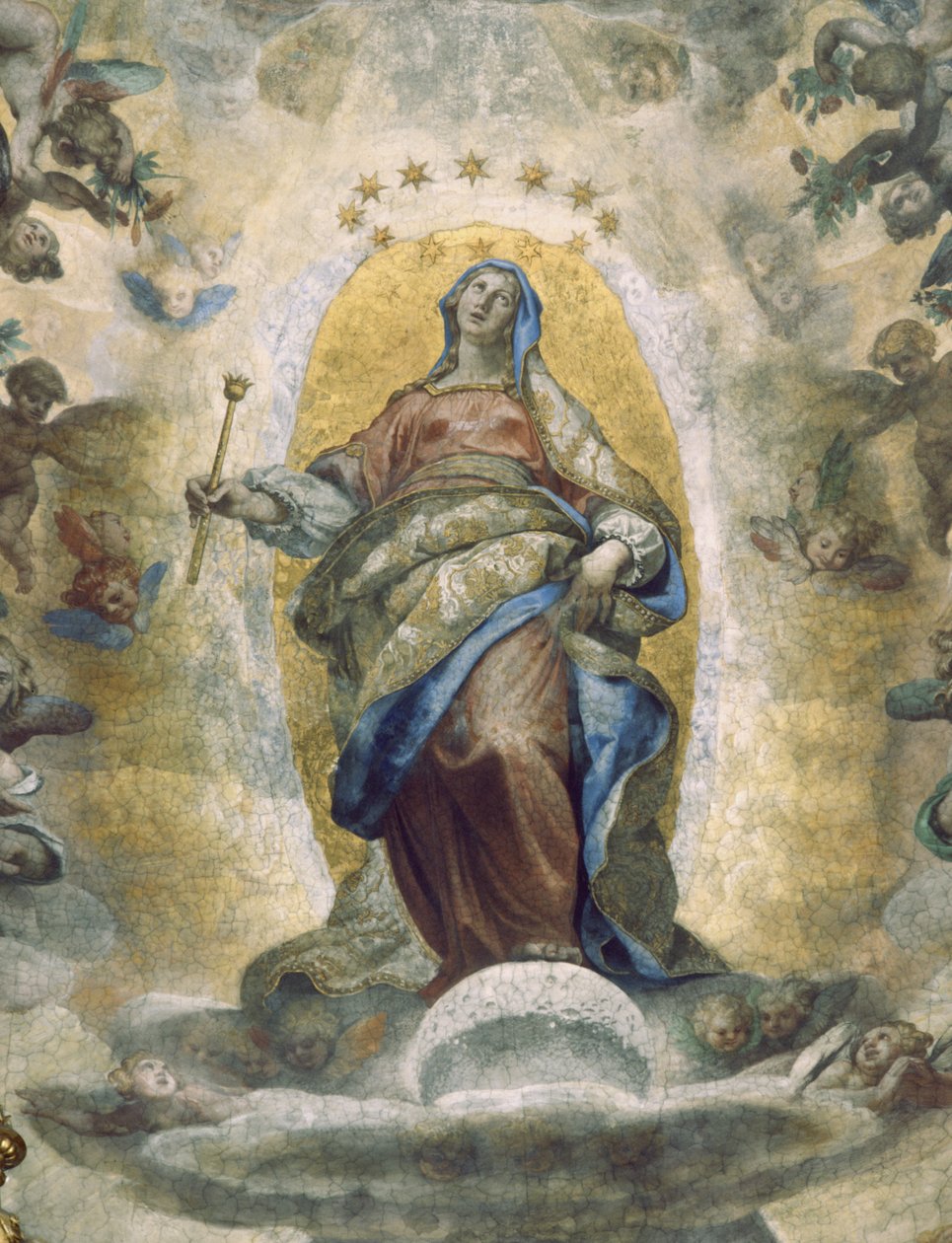 Nanebevzetí Panny Marie (freska) od Ludovico Cardi Cigoli